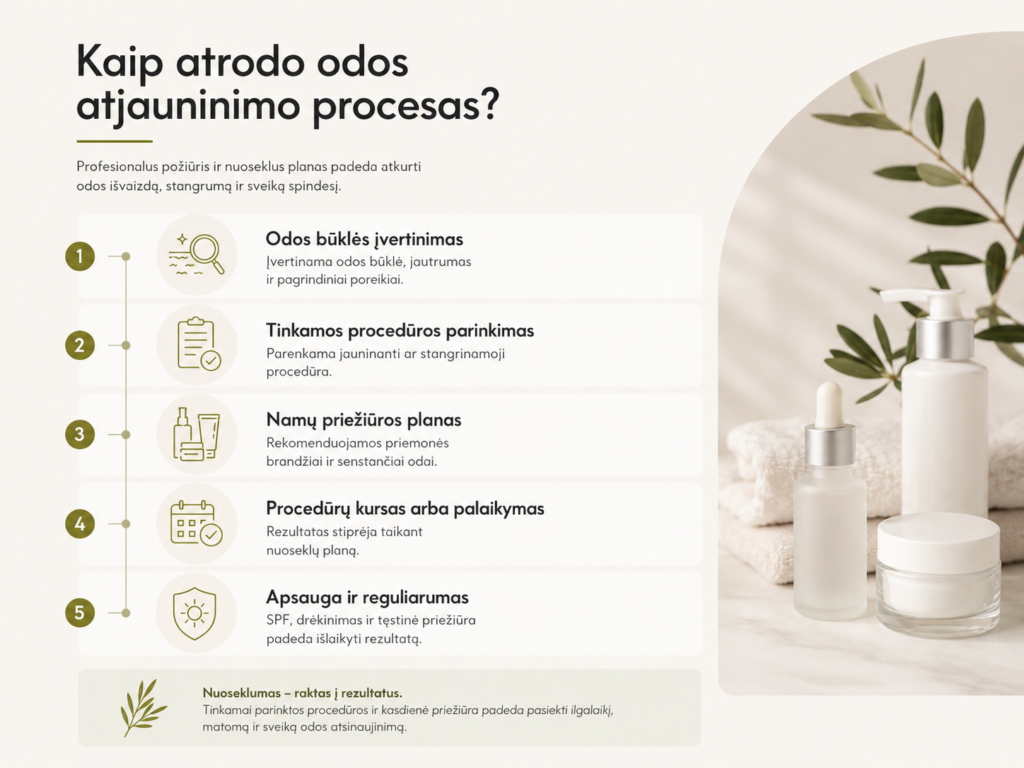 Kaip atrodo odos atjauninimo procesas?