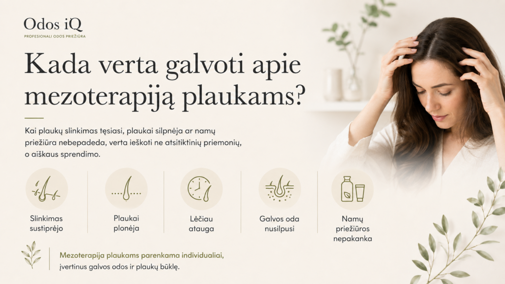 Kada verta pagalvoti apie mezoterapiją plaukams?